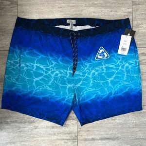 NWT Ocean & Coast Harbour Navy Aquatic Mesh Lined Swim  Trunks